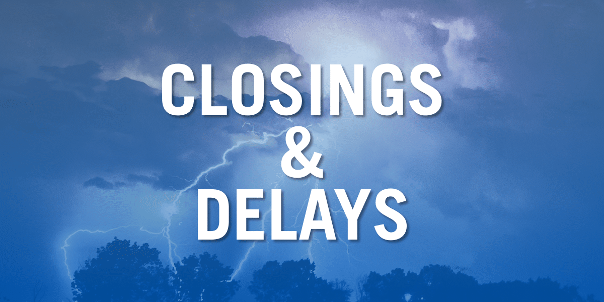 Click the image to learn more about Weather-related closings & delays